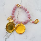 Locket Charm Bracelet with Gemstones