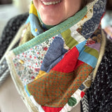 ‘60’s Fabric Patchwork Snap Front Scarf