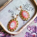 Sisterhood Repurposed Cameo Vintage Earrings