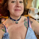 OOAK Boho Glam Bandana Charm Necklace