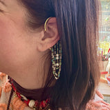 Statement Upcycled Vintage Pastel Beaded Ear Cuff