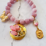 Locket Charm Bracelet with Gemstones