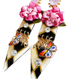 Alice in Wonderland Repurposed Vintage Earrings