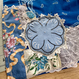 One of a Kind Vintage Patchwork Bandana Scarf | Shabby Chic Head Scarf | Upcycled Boho Neckerchief
