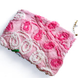 Vintage Repurposed Floral Fabric Clutch Handbag