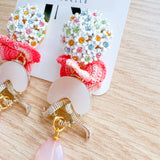 Pinky Repurposed Vintage Earrings