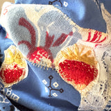 One of a Kind Vintage Patchwork Bandana Scarf | Shabby Chic Head Scarf | Upcycled Boho Neckerchief