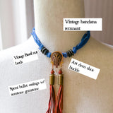 OOAK Boho Bandana Charm Necklace
