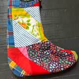 Repurposed Vintage Quilt Patchwork Stocking