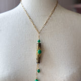 Repurposed Spent Bullet Casing Gold Necklace