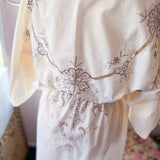 Embroidered Kimono Duster| Drawstring Kimono