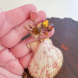 Shell Whimsical Asymmetrical Dangle Earrings