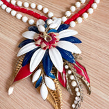 Americana Repurposed Vintage Necklace