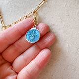 OOAK Gold Instant Charm Collection Necklace, Hand Charm, Catholic Charm