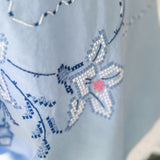 70’s Style Embroidered Wrap Blouse
