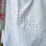 Embroidered Flowy Babydoll Dress, Floral Embroidered Mini Dress/Tunic