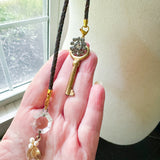 OOAK Western Bolo Cameo Charm Necklace