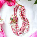 Rose Repurposed Vintage Statement Necklace