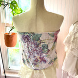 Boho Romantic Floral Strapless Tube Top
