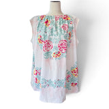 Floral Tank Dress, Up-cycled Tablecloth A-Line Dress