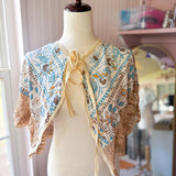 Boho Repurposed Vintage Shawl Scarf Collar