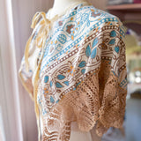Boho Repurposed Vintage Shawl Scarf Collar