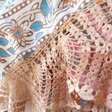 Boho Repurposed Vintage Shawl Scarf Collar