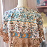 Boho Repurposed Vintage Shawl Scarf Collar