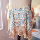 Boho Repurposed Vintage Shawl Scarf Collar