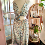 Wide Leg Cropped Upcycled Vintage Pants, One Size Loungewear Pants